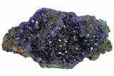 Sparkling Azurite Crystals with Malachite - Laos #170026-1